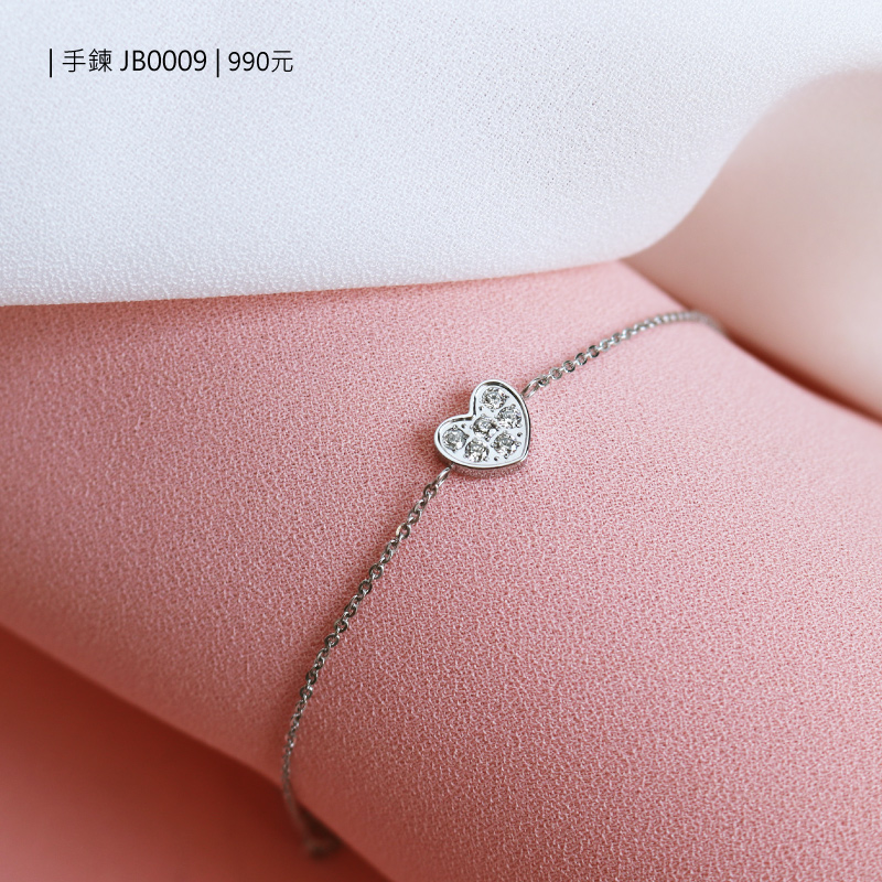 羅亞戴蒙ROYAL DAMON 細品•微光 | 日系輕珠寶 JB0009-【迷你滿鑽心型手鍊】🌞20A002